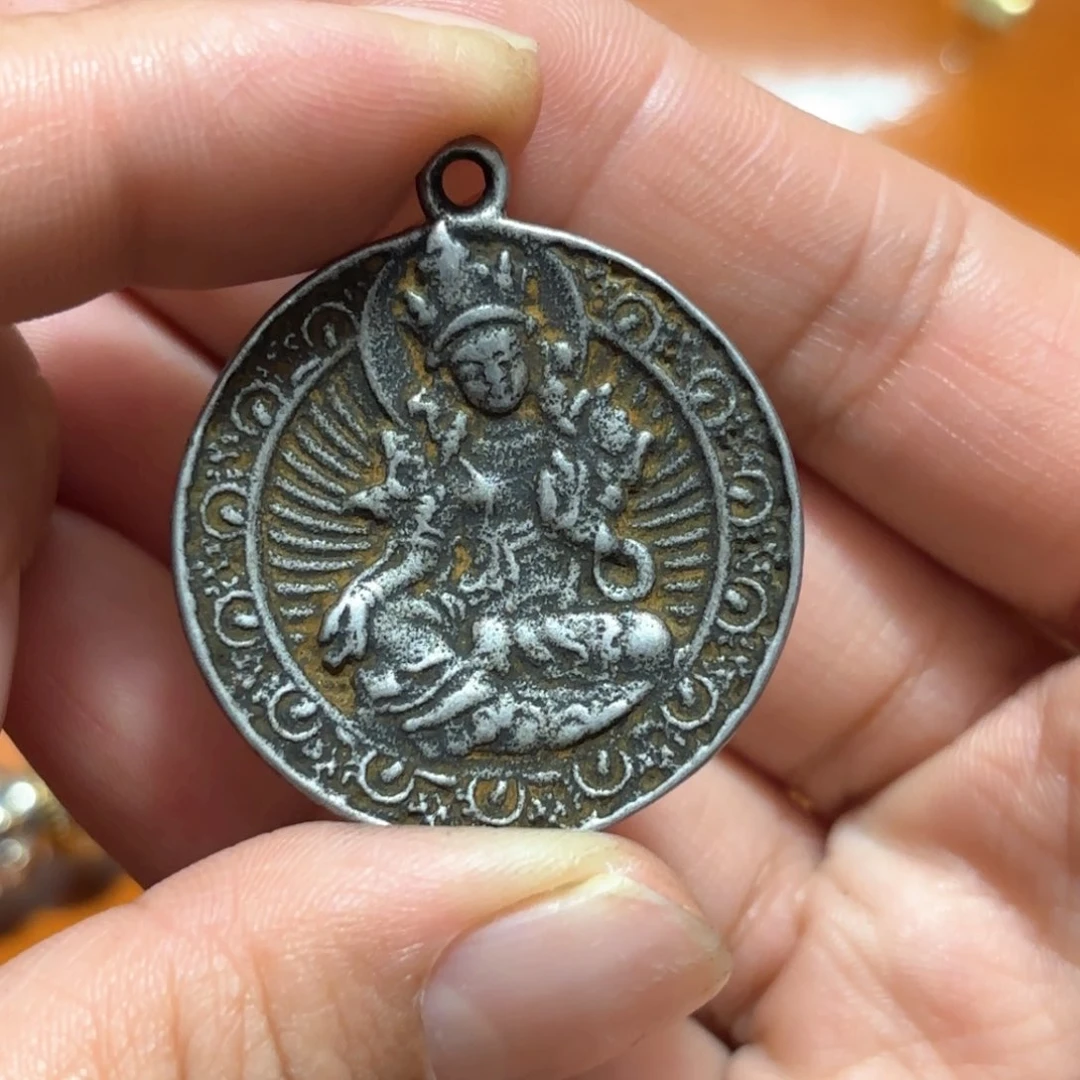 铜星月菩提吊坠项链