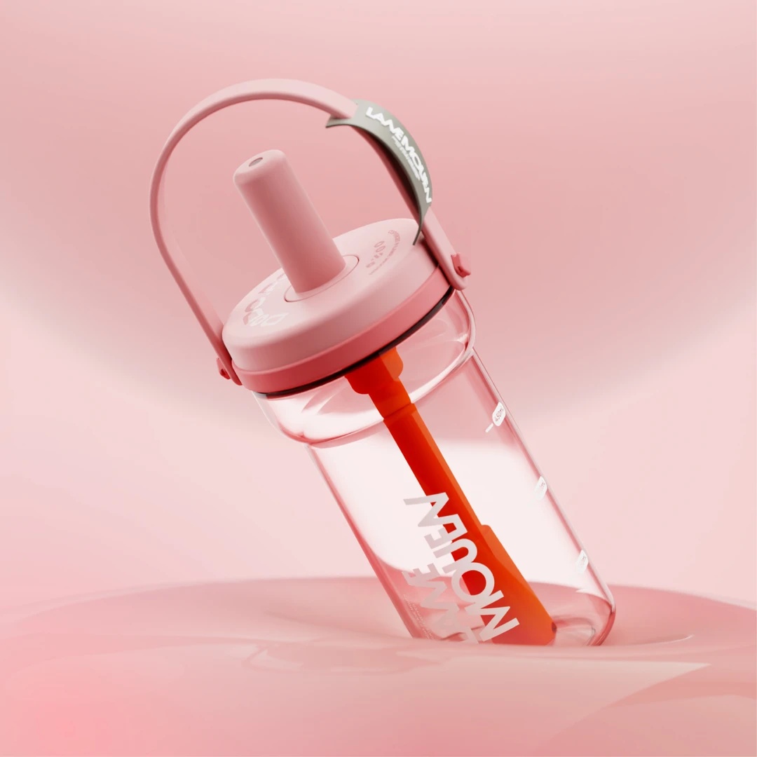 览萌Lane Mouen吸管杯大容量水杯女生高颜值便携运动随行杯泡茶杯