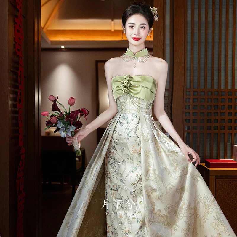 【月下兮订婚服5折专场】新中式订婚礼服女结婚敬酒服旗袍礼服合集