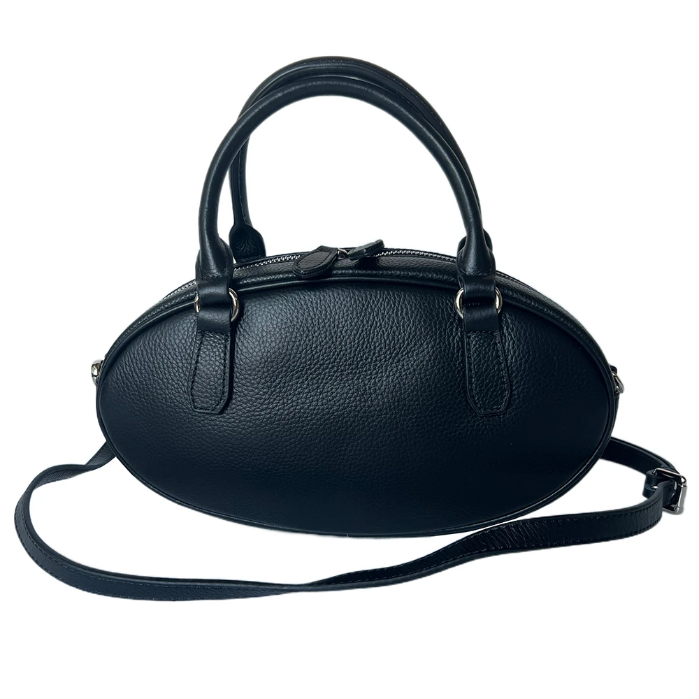 she loves2025时尚包包女轻奢牛皮手提纯色可爱定型斜挎小圆包