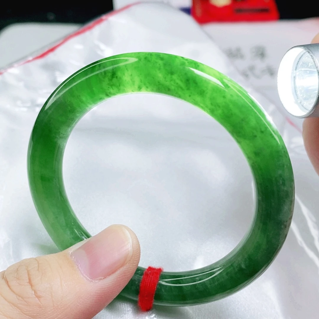 未镶嵌手镯翡翠50.8圈口圆条