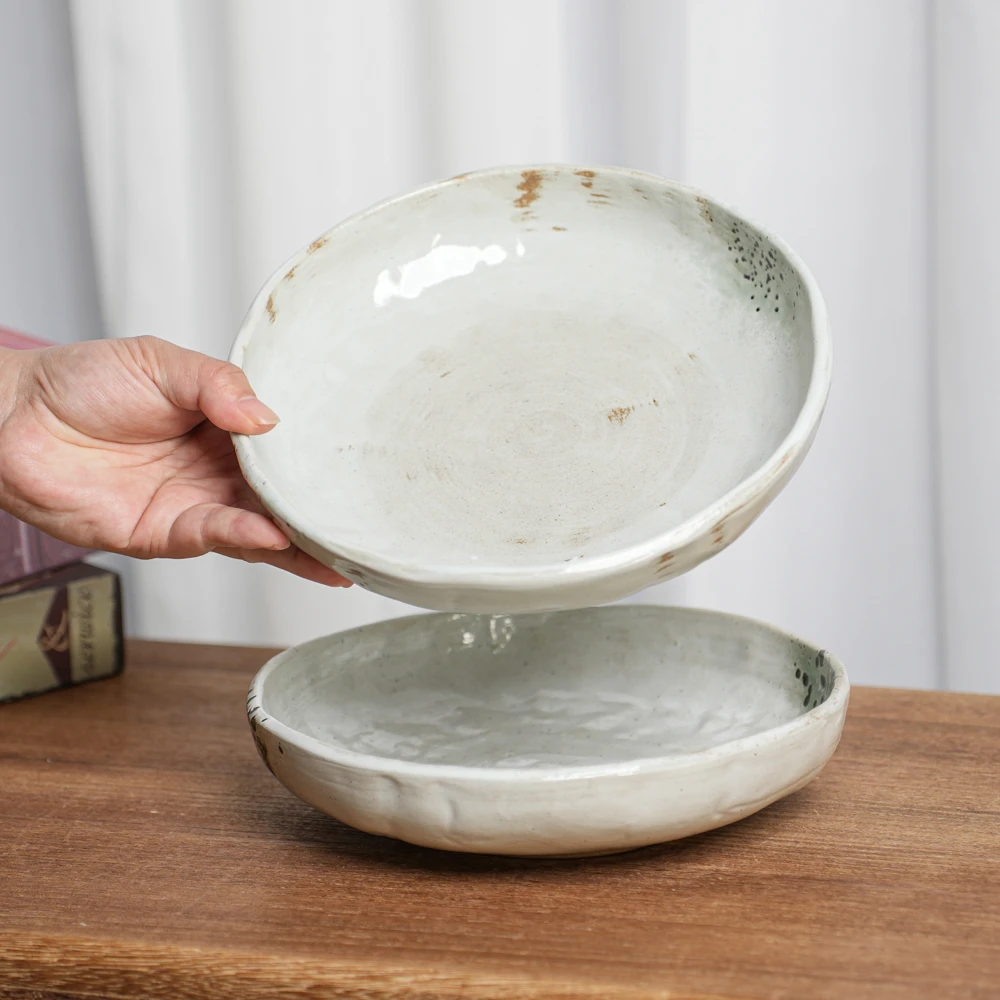 【瑕疵】陶瓷盘子窑变高颜值家用深盘菜盘西餐盘D2B