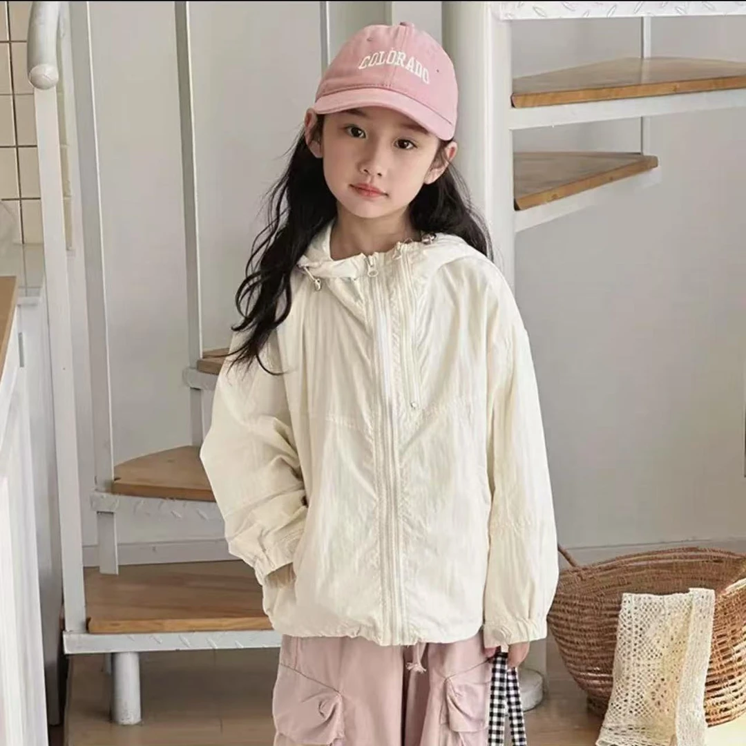 【实体品质-现货】夏季新款女童上衣外套原纱防晒衣百搭休闲韩版
