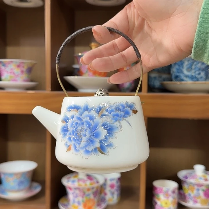 羊脂玉泡茶壶提梁壶