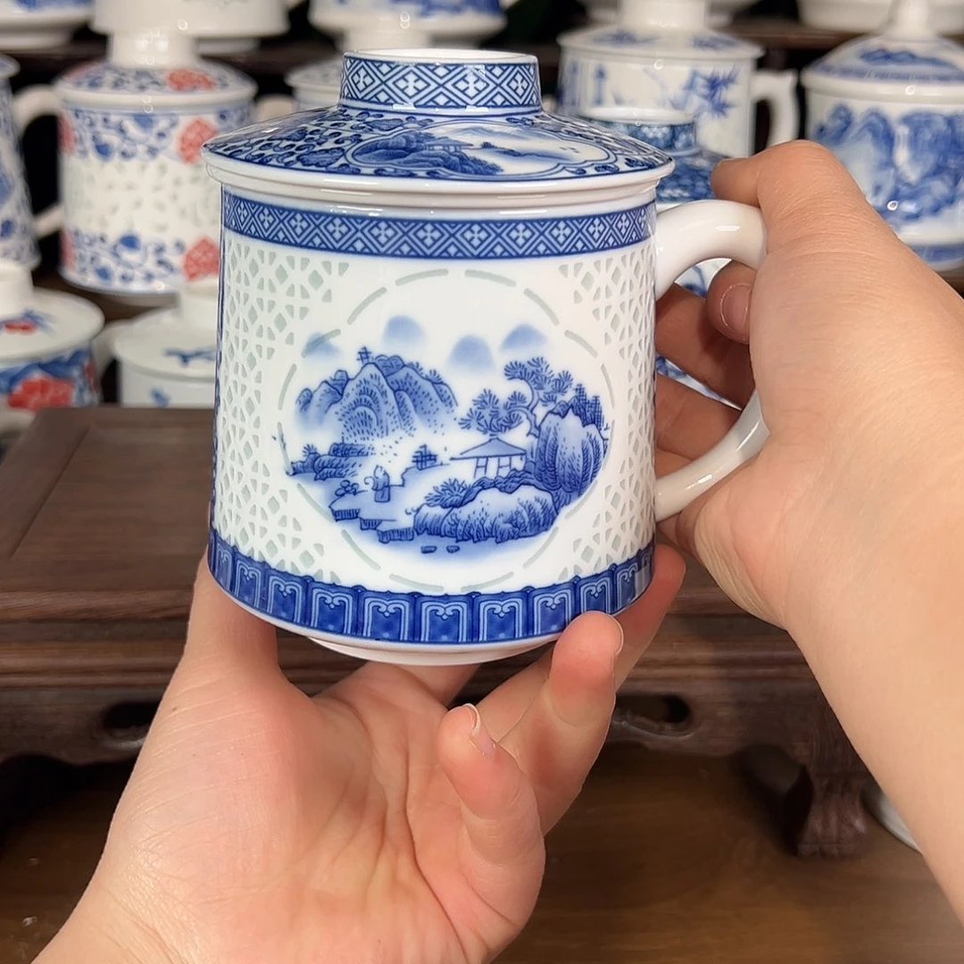 景德镇高温陶瓷办公杯家用