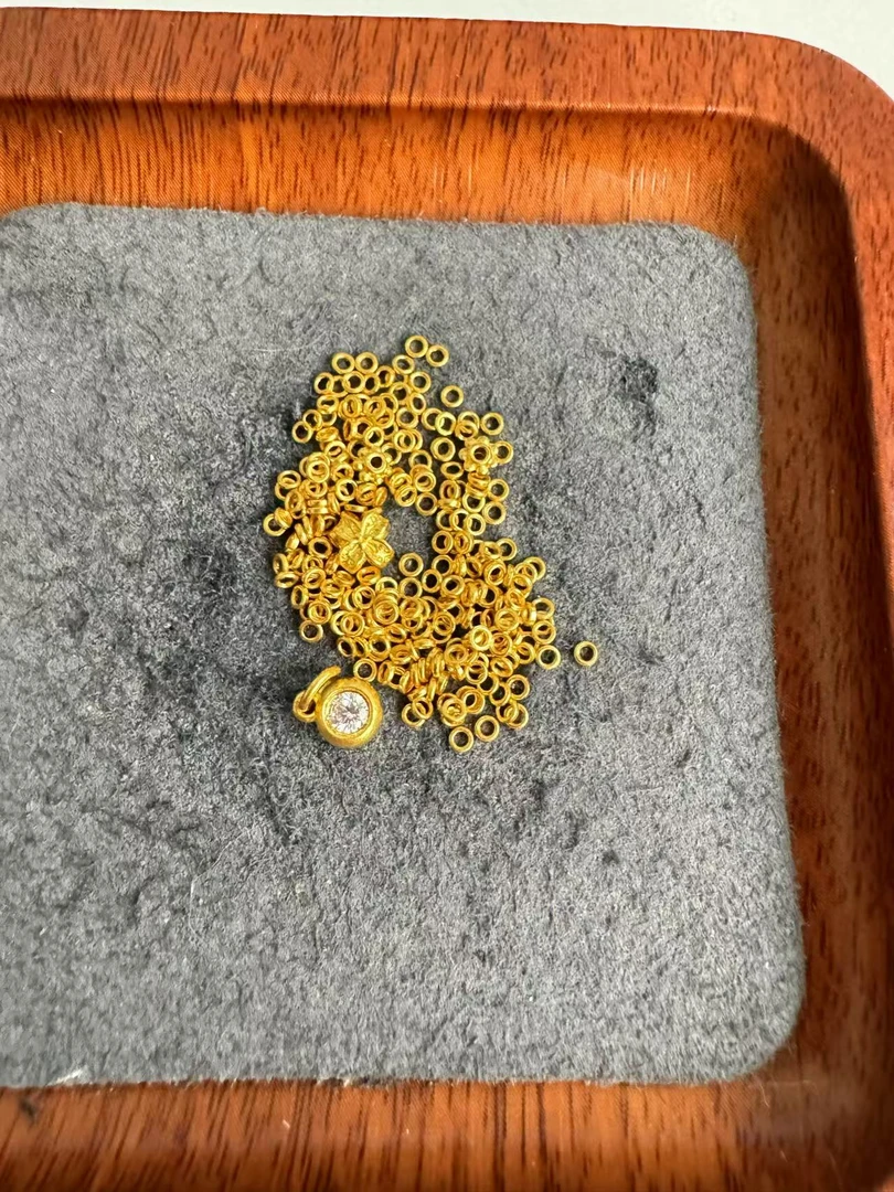 足金999 卡2小金圈泡泡提溜手链