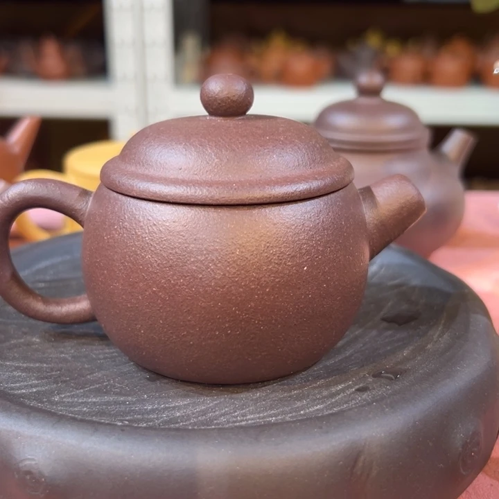 紫砂茶壶天青小胖140cc