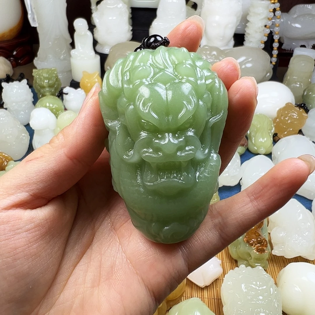石材且末蓝手把龙头