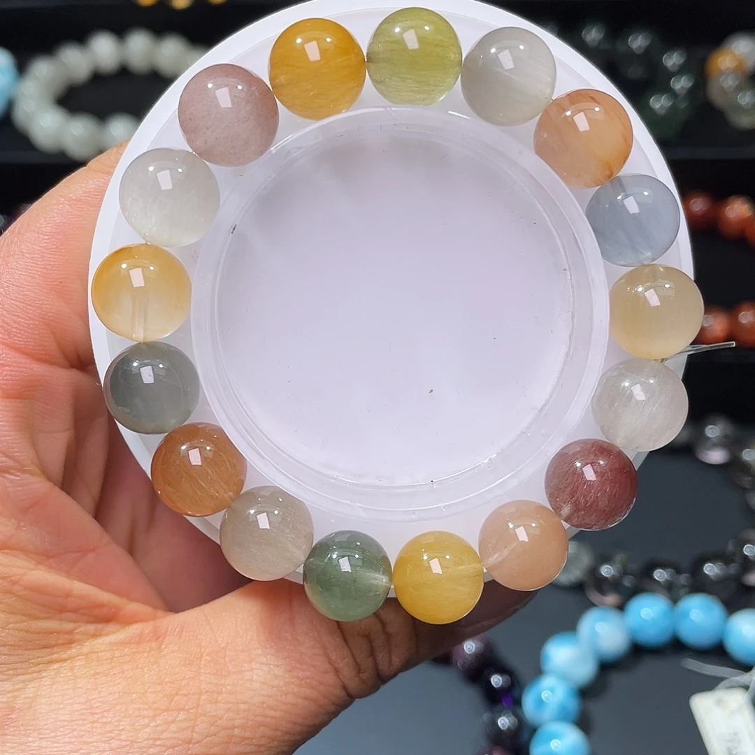 未镶嵌水晶手链彩兔毛