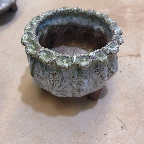 火****粗陶花盆手工花盆制作就这样