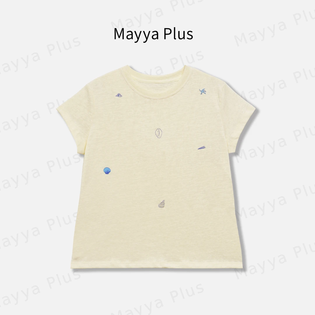 【海洋之心】Mayya Plus麦芽定制小众设计短袖上衣休闲T恤32527187