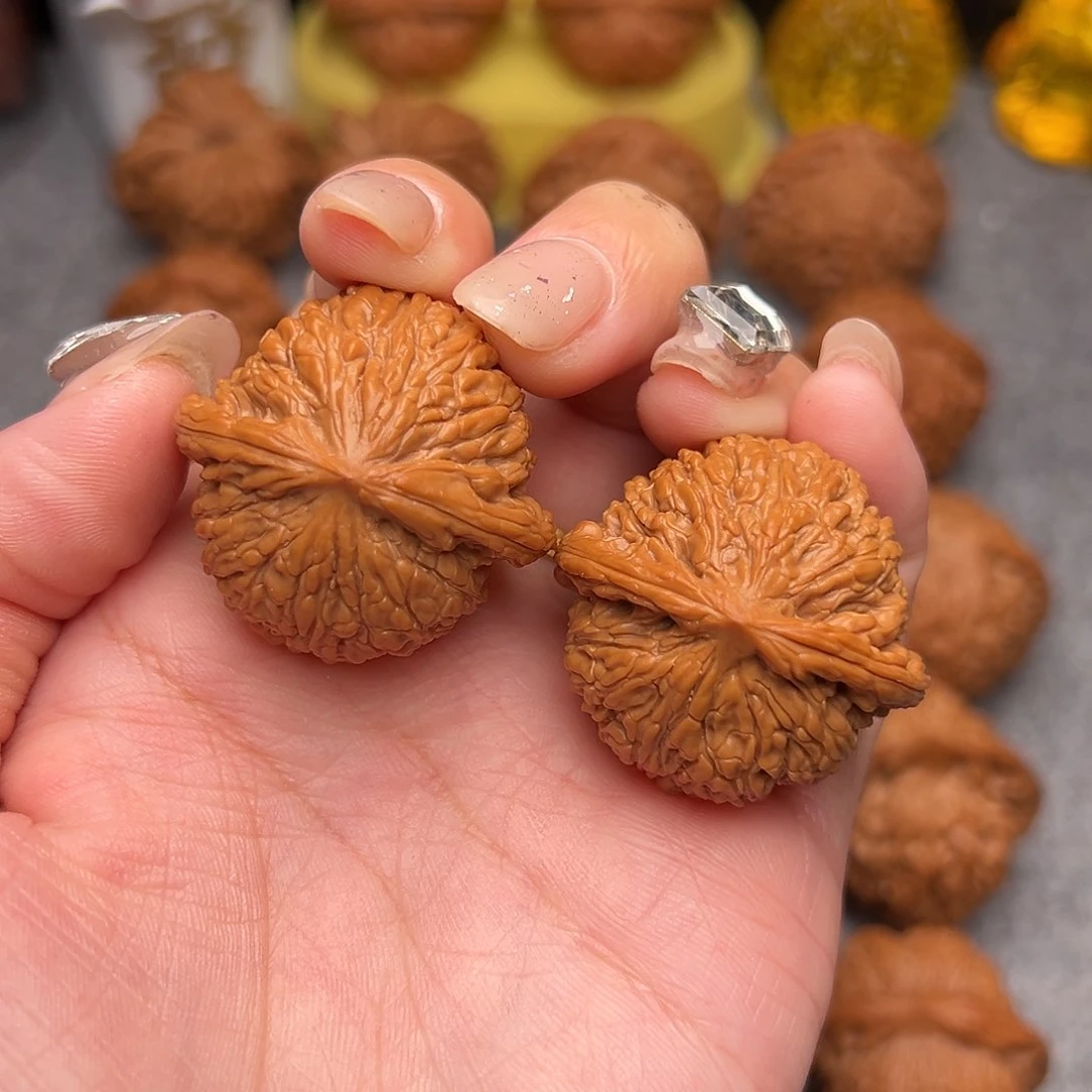 把件文玩核桃毕业精品精配红宝石34全品手捻款