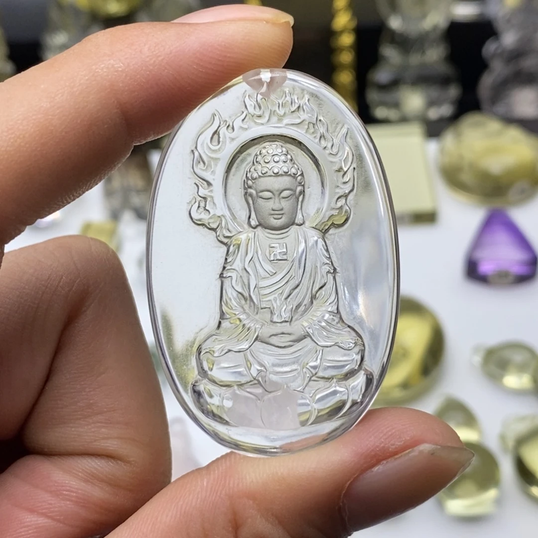 邯***定非金属大日如来吊坠