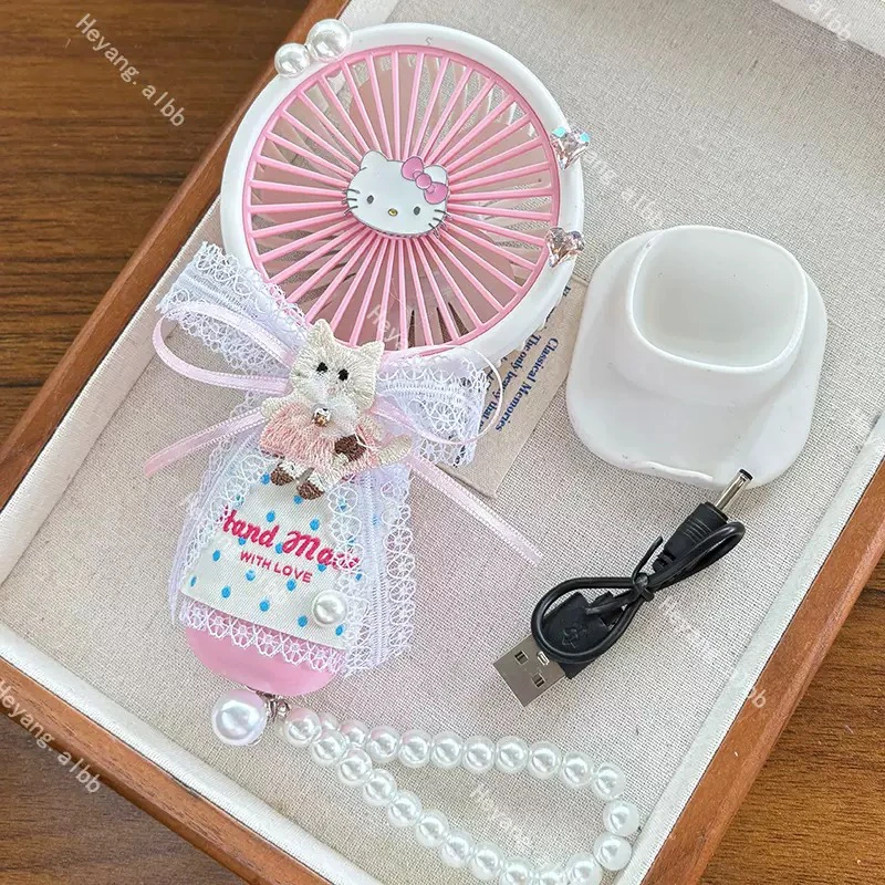 迷你手持喷雾风扇便捷USB充电可爱桌面随身小电扇