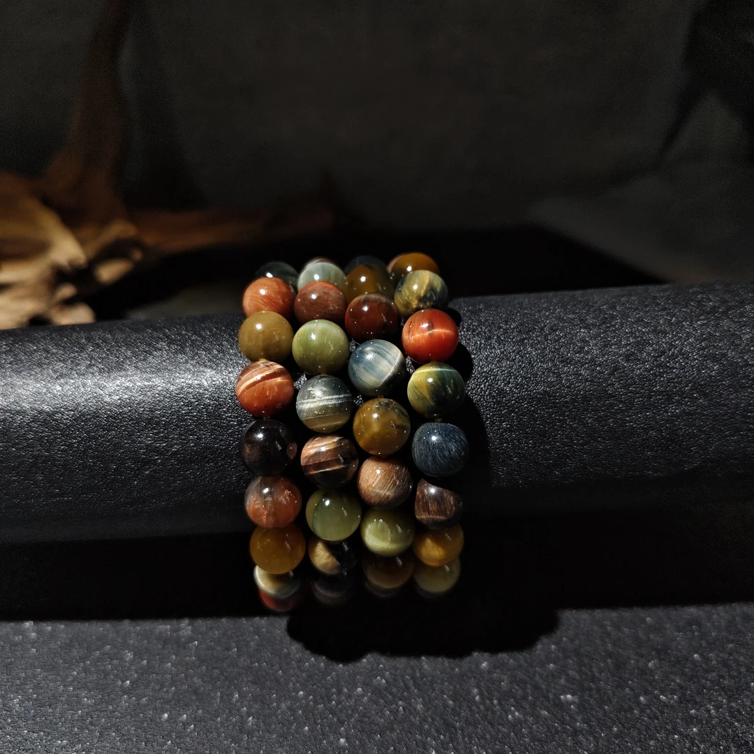 【黑胖珠宝】H0971 彩虎眼10mm手链多样性发其一