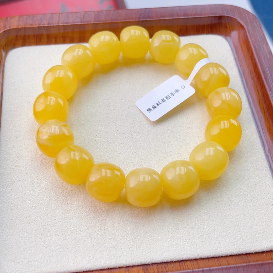蜜蜡未镶嵌手链蜜蜡手串32.7克