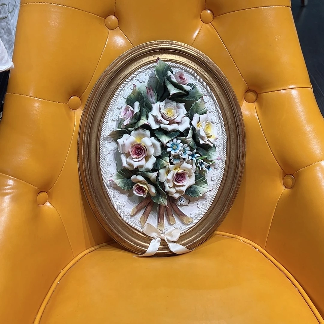 陶瓷意大利陶瓷花挂画摆盘