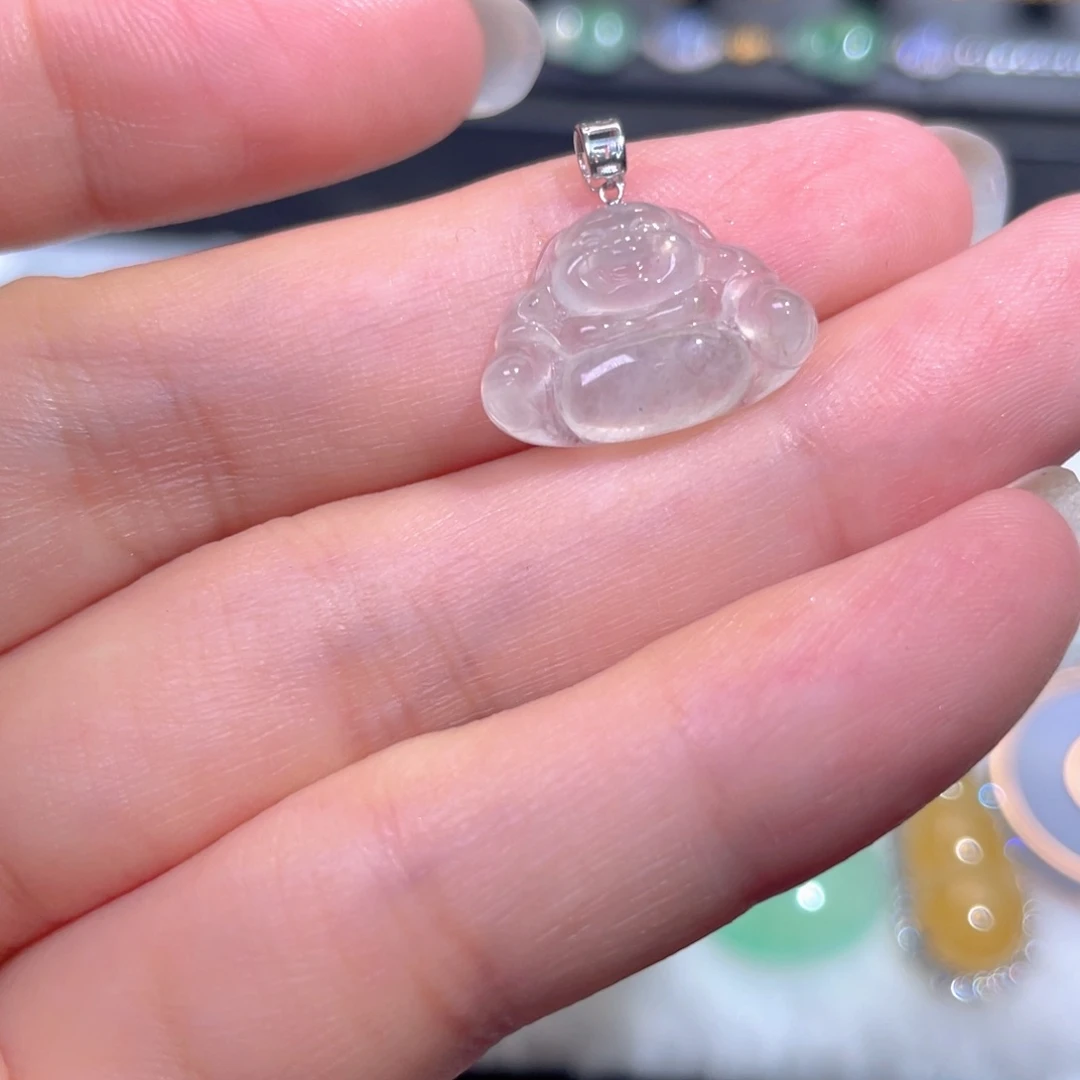 颈饰18K金镶嵌翡翠翡翠