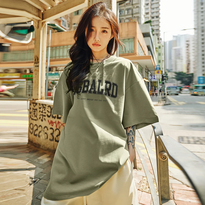 Nuthink短袖T恤复古上衣休闲韩版夏季宽松型情侣基础大众时尚圆领