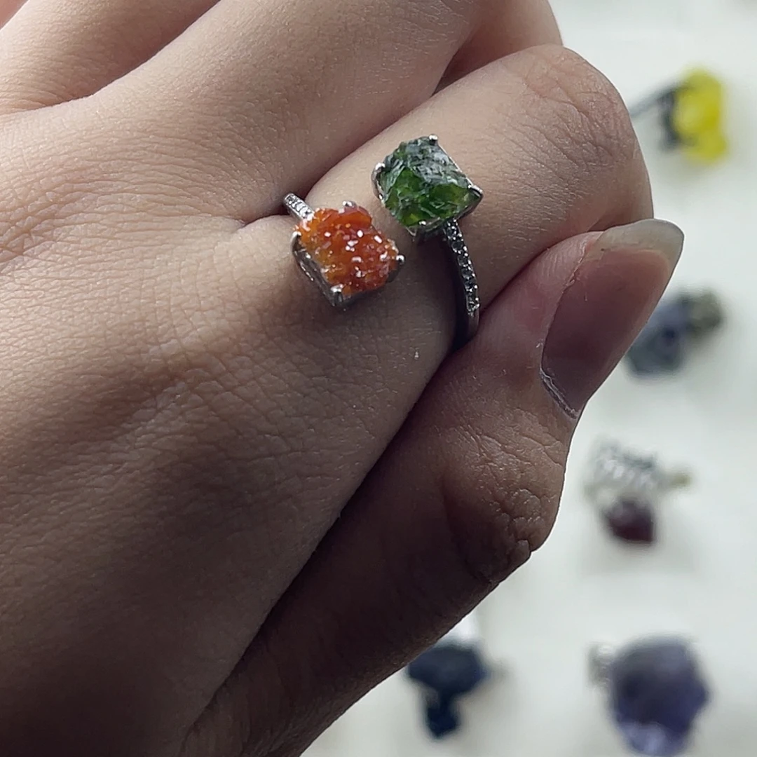 ****️大理石纯铜戒指耳钉