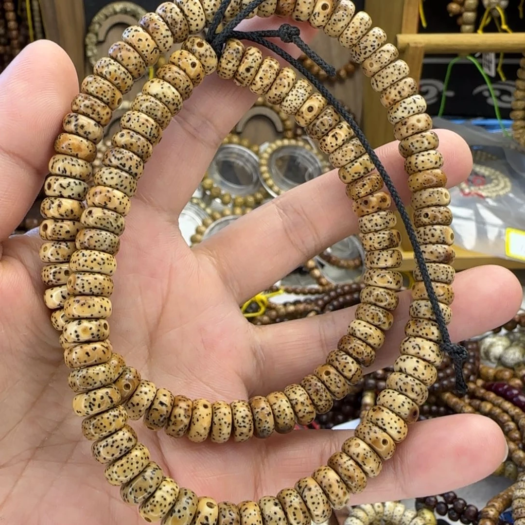 星月菩提手串贰*.虎皮药片尺寸9