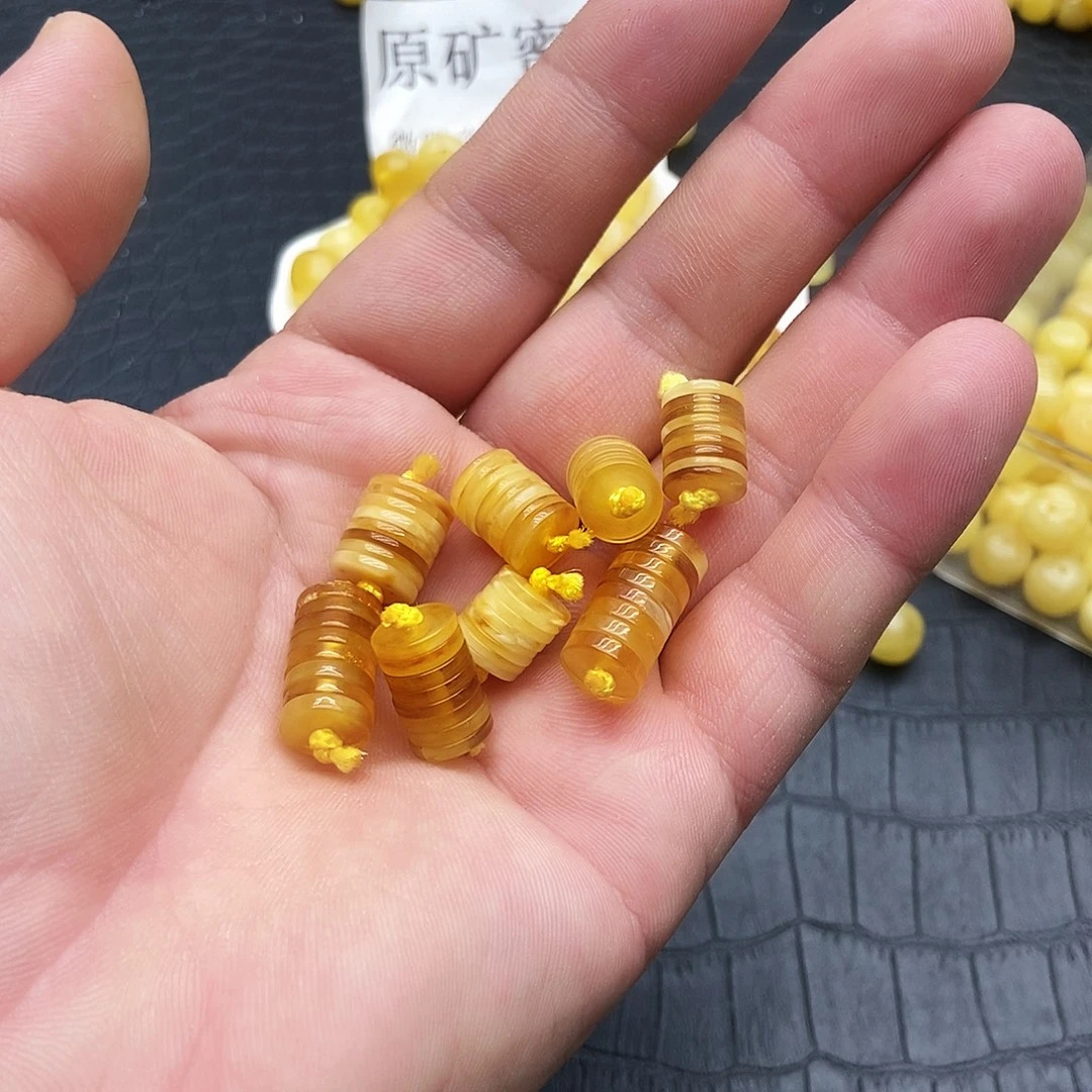 裸石蜜蜡未镶嵌9毫米隔片一组