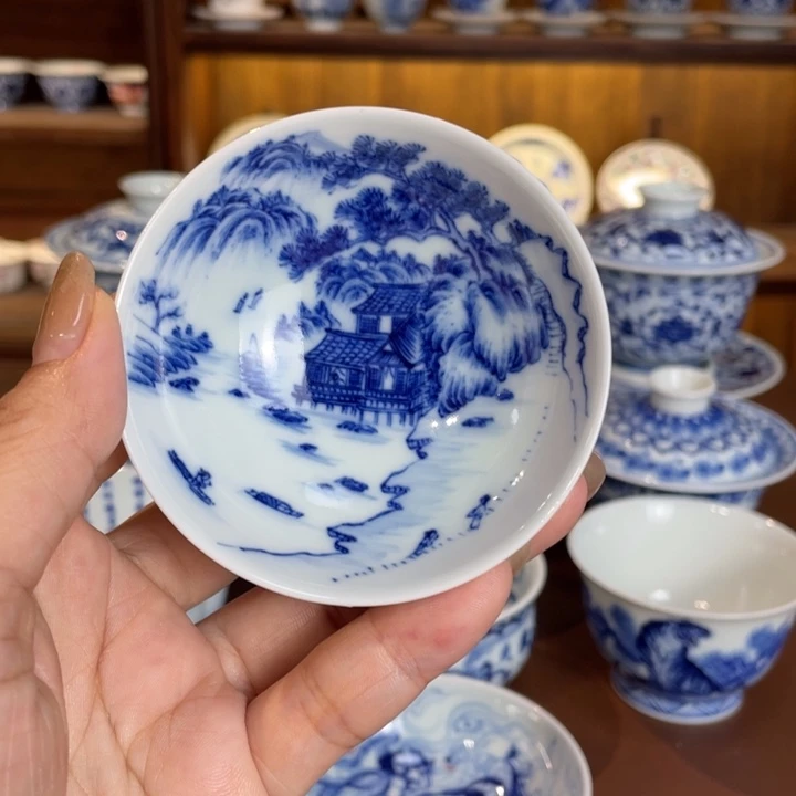手工手绘山水普洱杯（微瑕）