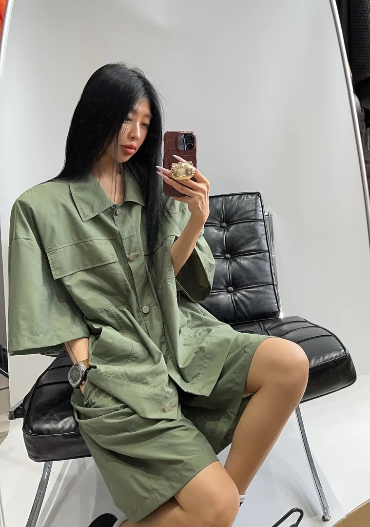 VIVISPLENDID20713#（定制款NO退NO换）复古辣妹工装风套装