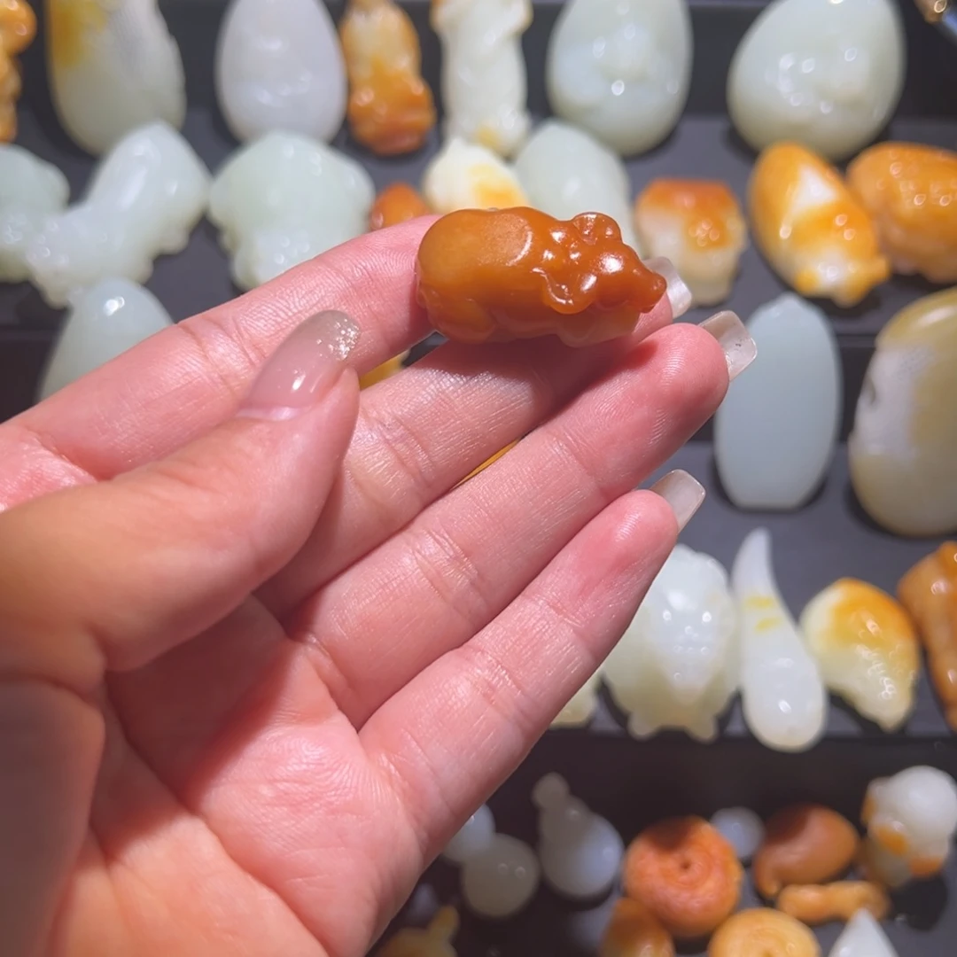 和田玉未镶嵌挂件秋*