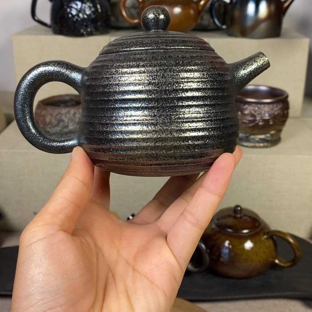 建水紫陶柴烧茶壶