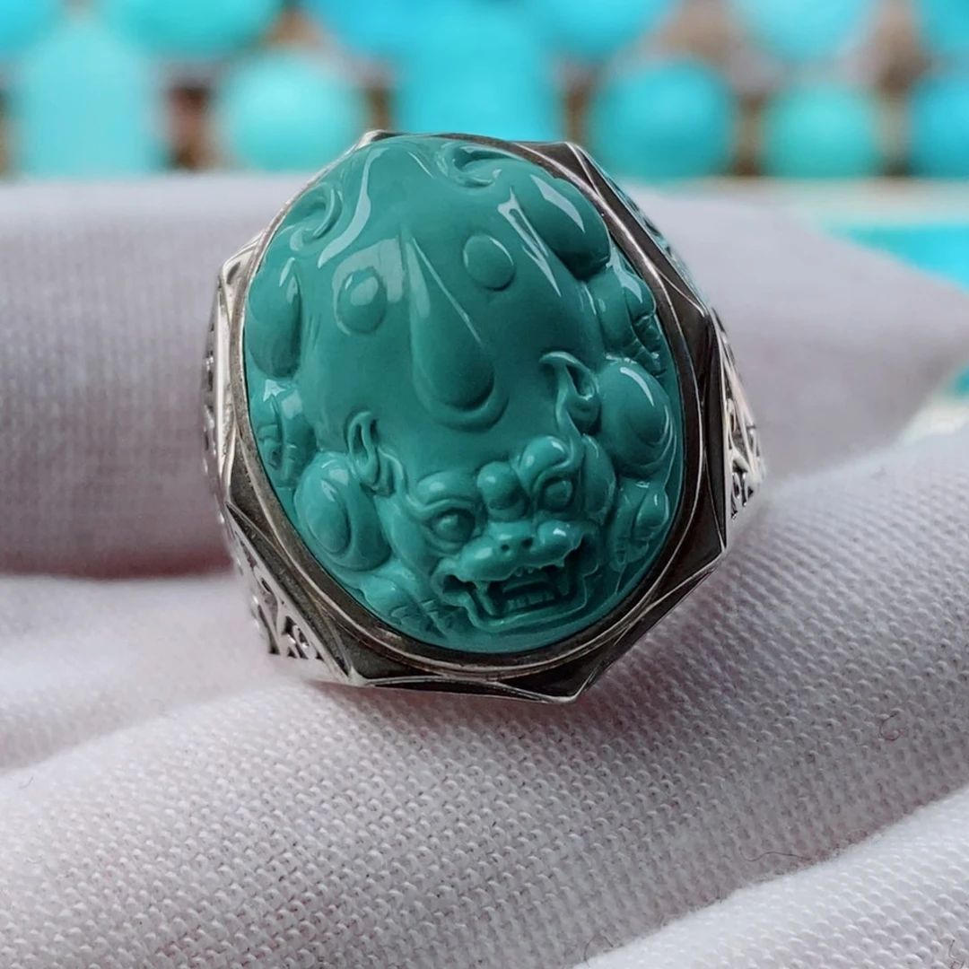 绿松石配饰银S925镶嵌