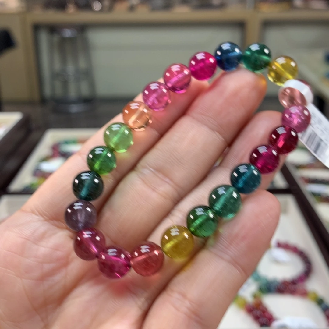 碧玺未镶嵌手链8.6左右