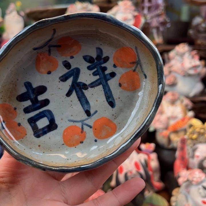 陶摆件小镇青花每日有新品