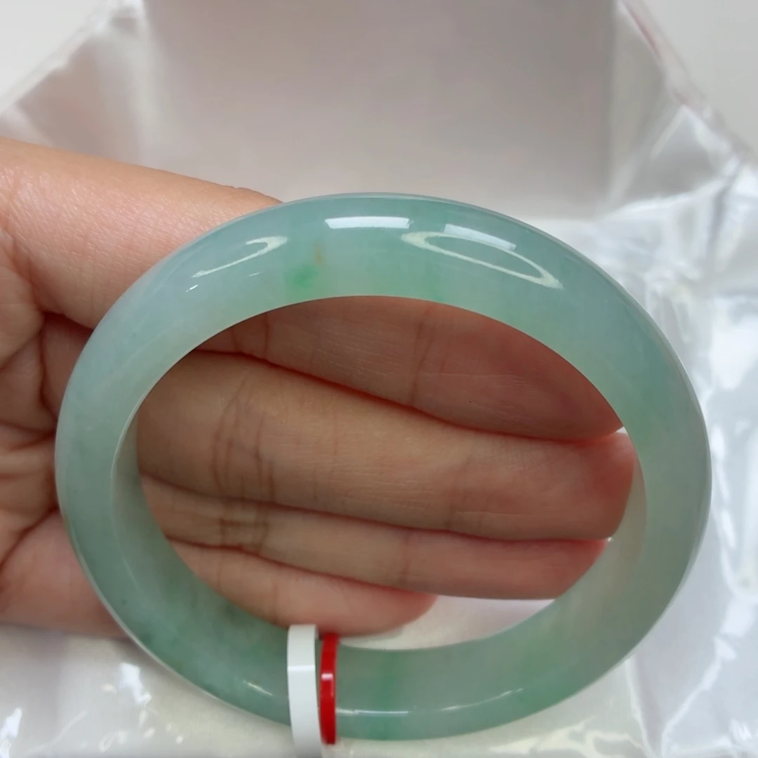 翡翠未镶嵌手镯老坑糯冰晴绿飘阳洒金018强推⭐️
