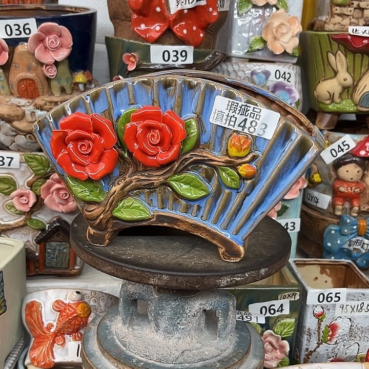 花盆紫砂粗陶材质多肉花盆483