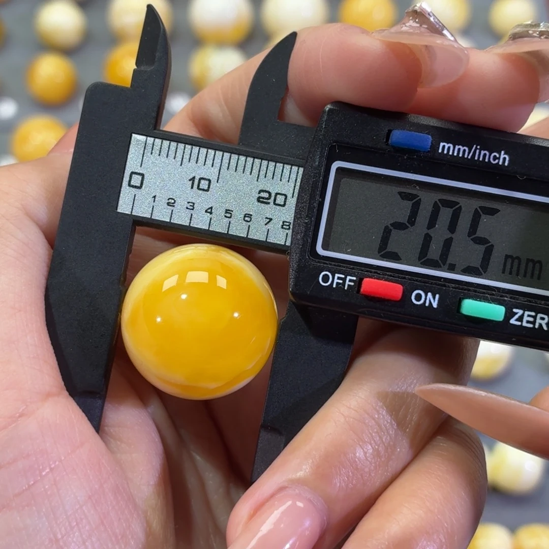 琥珀未镶嵌裸石圆珠