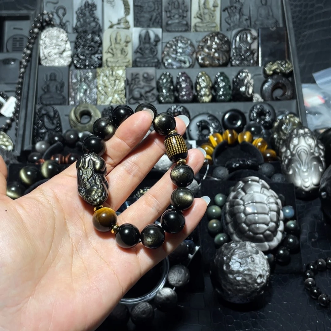 嗳***黑曜岩未镶嵌珠宝奇石