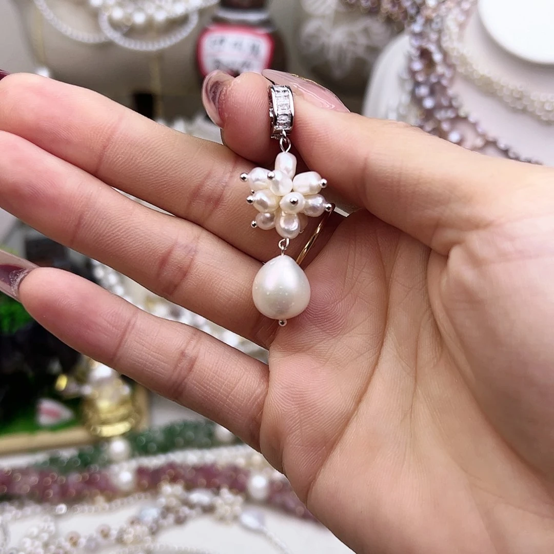 淡水珍珠颈饰银S925镶嵌