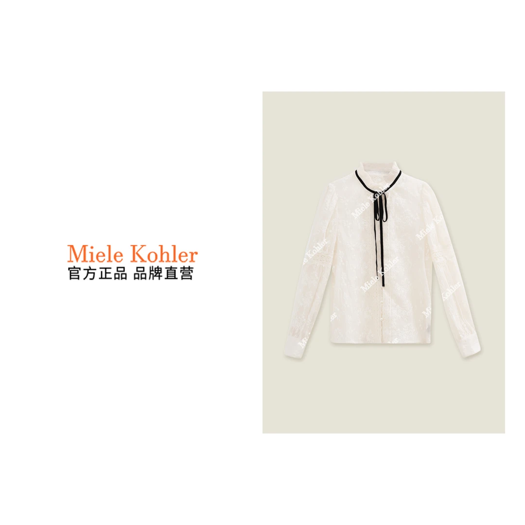 新款法式气质立领系带蝴蝶结百搭衬衫MKOMB52250【澳门小源同款】