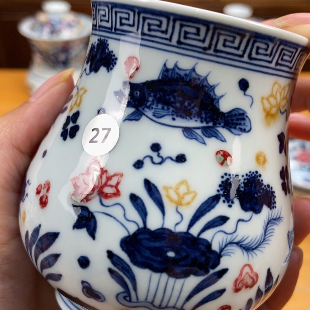手绘现代茶具非古董