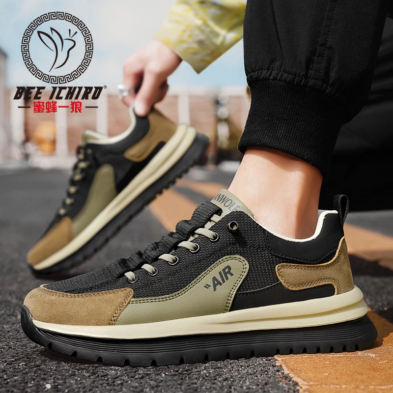 男士休闲皮鞋真皮透气防水防滑耐磨工作百搭四季运动跑步鞋子