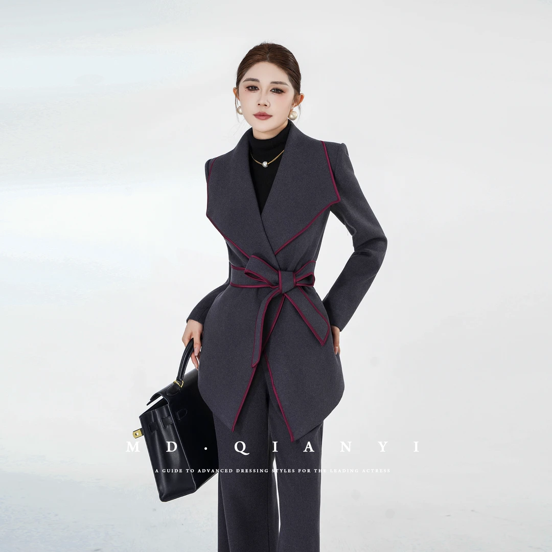MD定制·杨千亿【领秀之姿】2025冬季气质百搭设计感优雅时尚套装裤