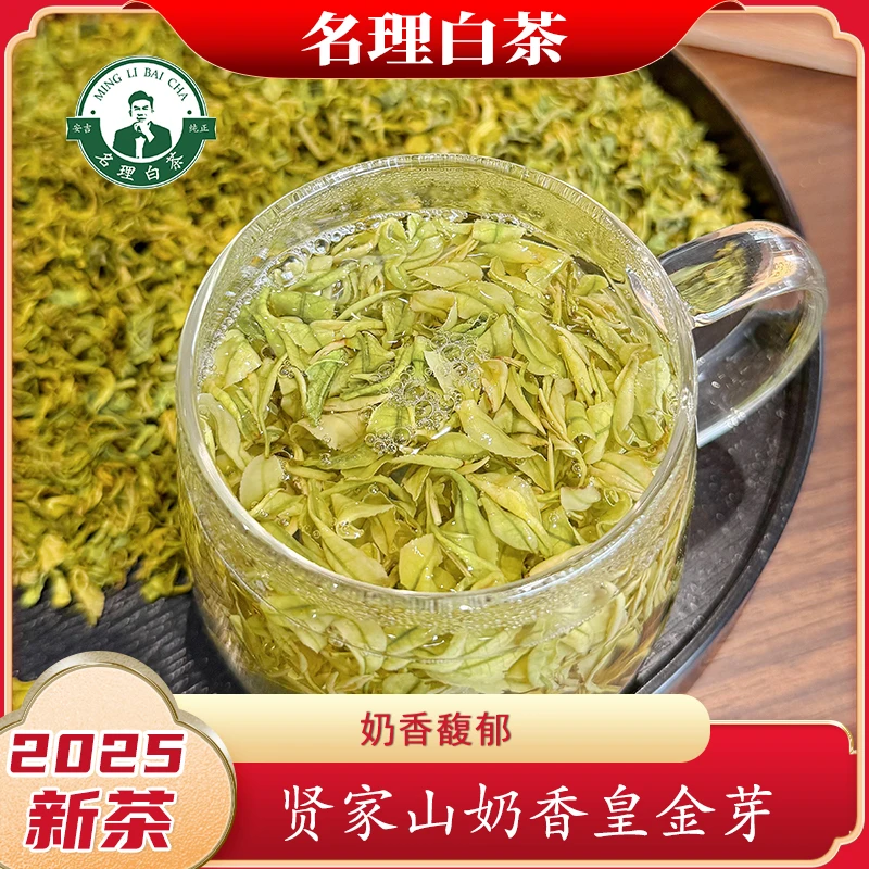 名理白【贤家山手工黄金芽】2025新茶黄金芽奶香安吉原产白茶特级