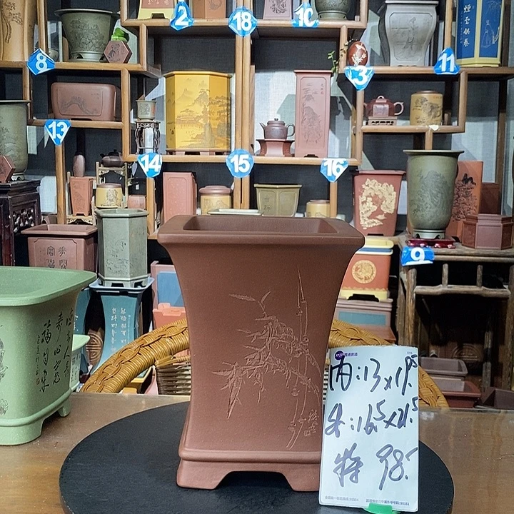 紫砂花盆特价98包邮