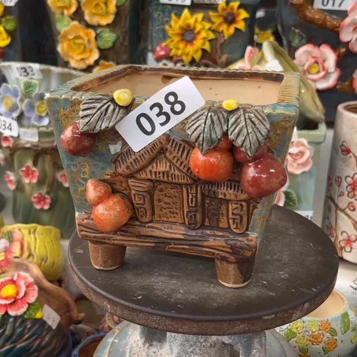 紫砂花盆粗陶材质多肉花盆