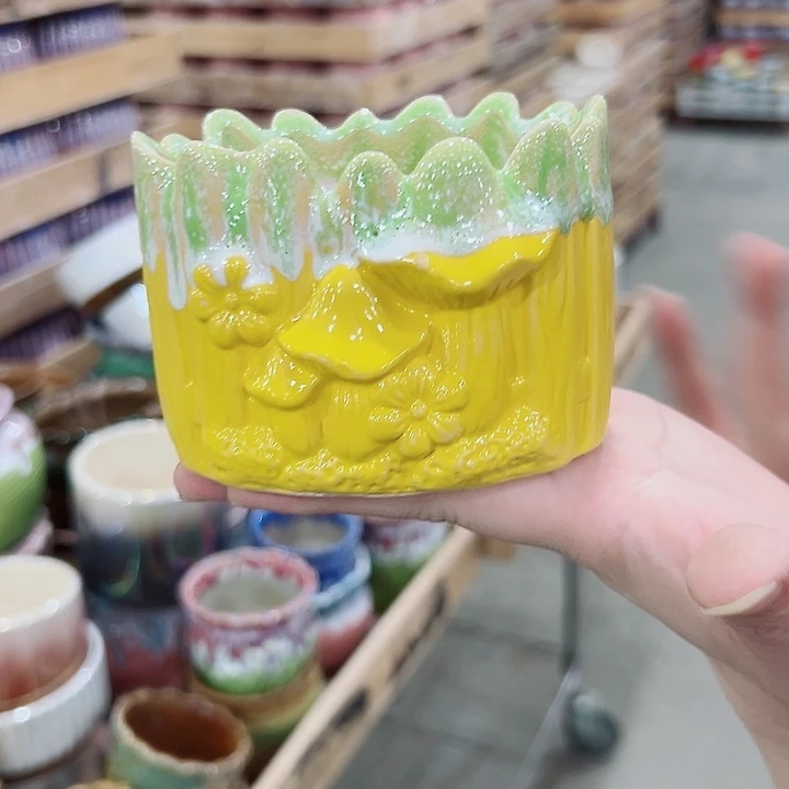 有孔，满10元发货多肉陶瓷花盆