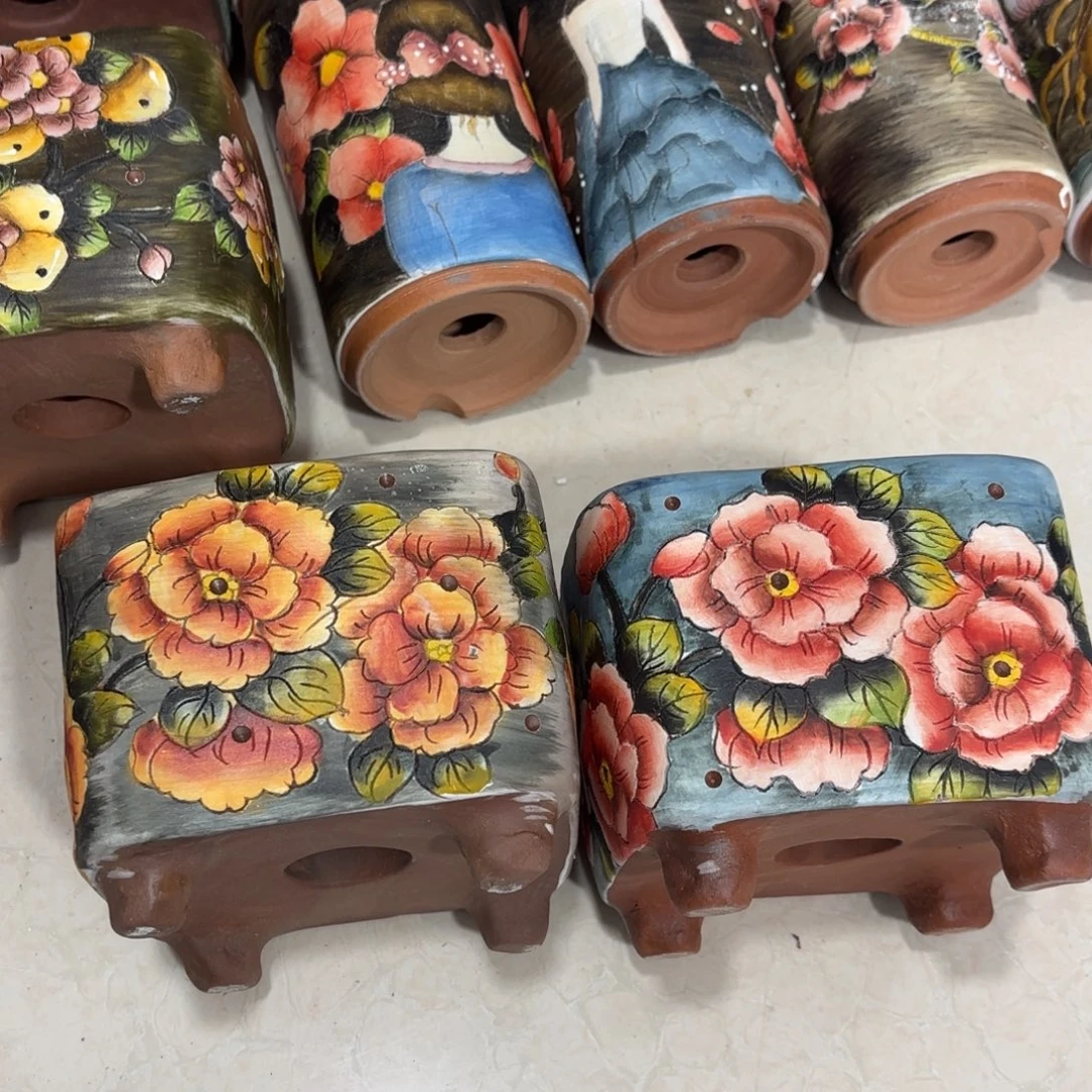 感***知景德镇手绘花盆陶瓷