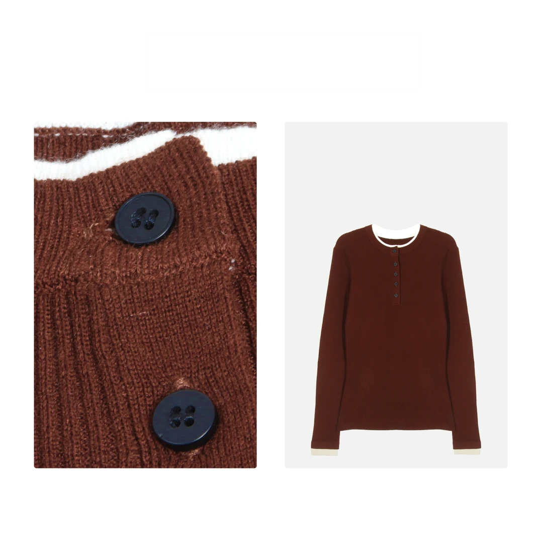 凯特丝蓓287#两色！2024早秋新款细支套头针织衫毛衣套头打底