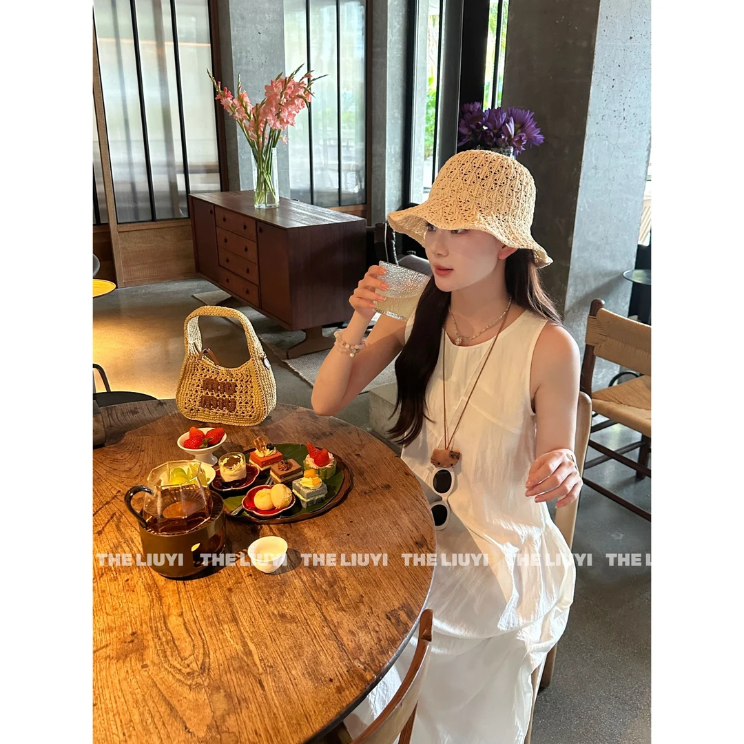 【LIUYI】三宅裙~夏季圆领无袖背心连衣裙52135