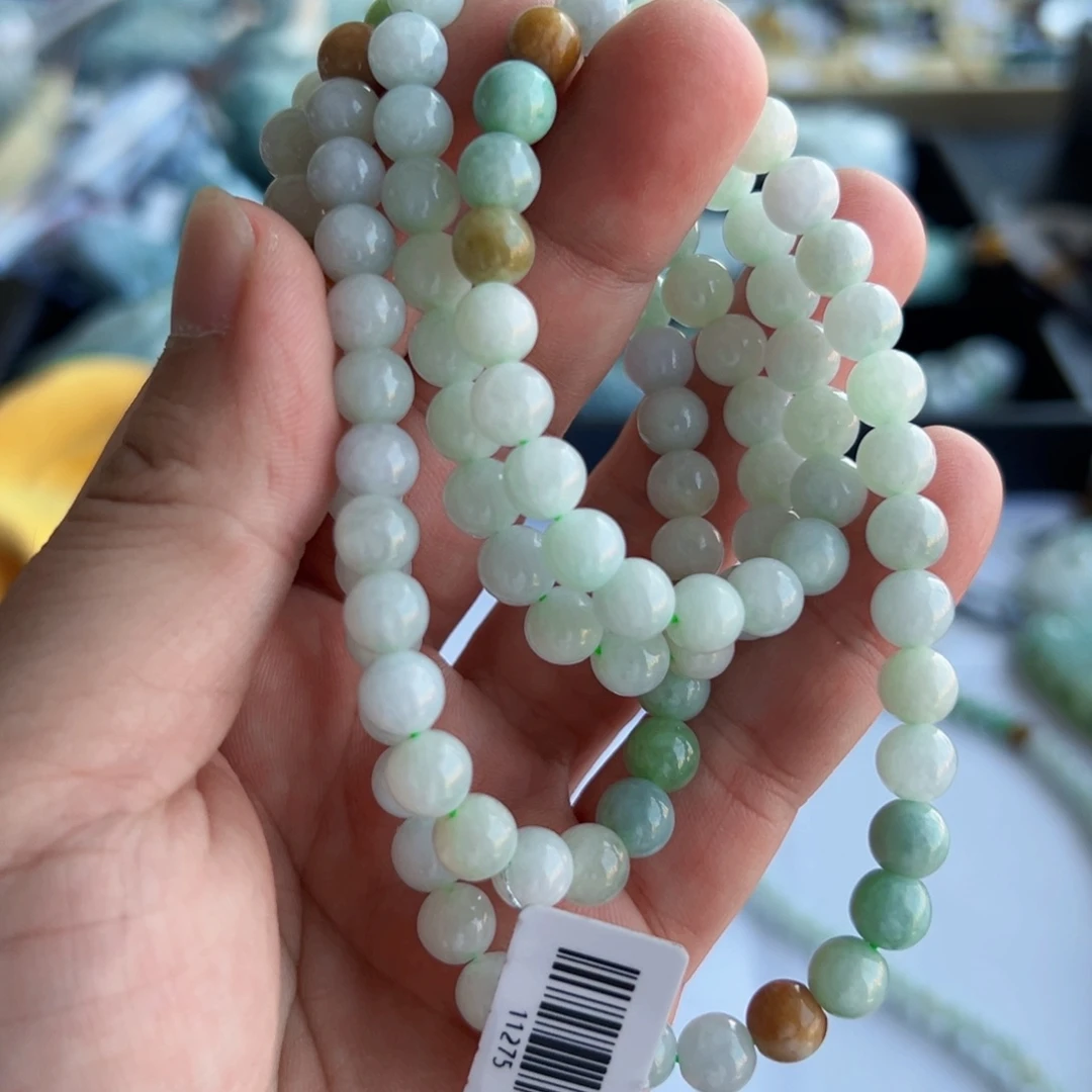 翡翠未镶嵌颈饰珠链卡7